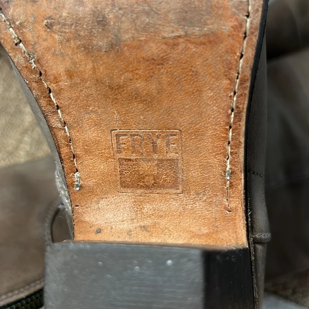 FRYE Jackie leather 76571 Heel Tall Boots Women’s Size 5.5